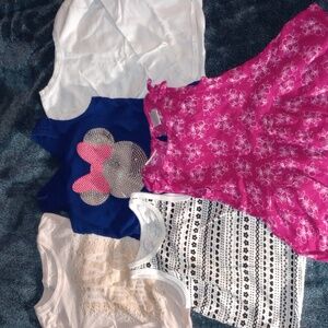 EUC 7 Piece Girls Mixed Lot of Tops & Jeans Size 2T
